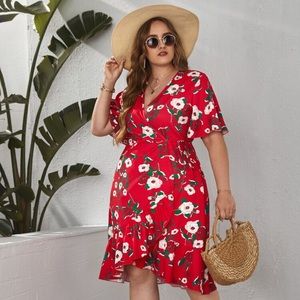 BRAND NEW SheIn Floral Wrap Dress